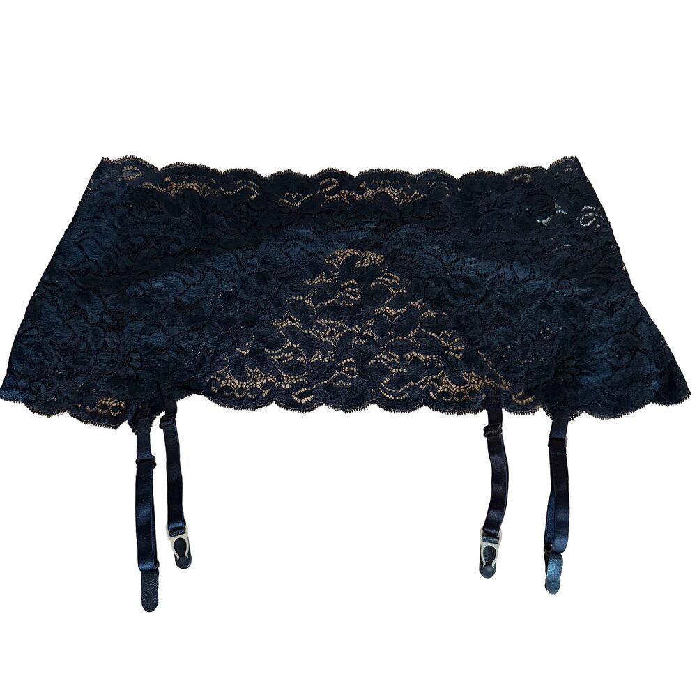 Intimate Attitudes Black Lace Garter Belt Plus Size 3X/4X NWOT Shirley of Hollyw
